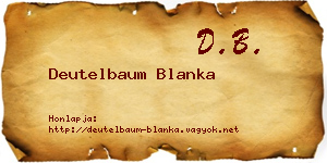 Deutelbaum Blanka névjegykártya